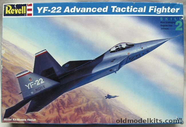 Revell 1/72 Lockheed YF-22 Raptor - Raptor 1 Prototype, 4461 plastic model kit
